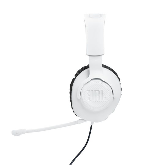 JBL Quantum 100P Console - White - Wired over-ear gaming headset with a detachable mic - Left